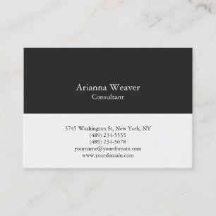 Carte De Visite Trendy élégant professionnel simple gris blanc