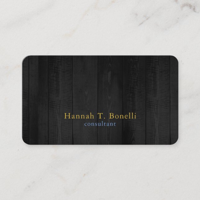Carte De Visite Trendy Grey Gold Blue Plaine Créative Moderne (Devant)