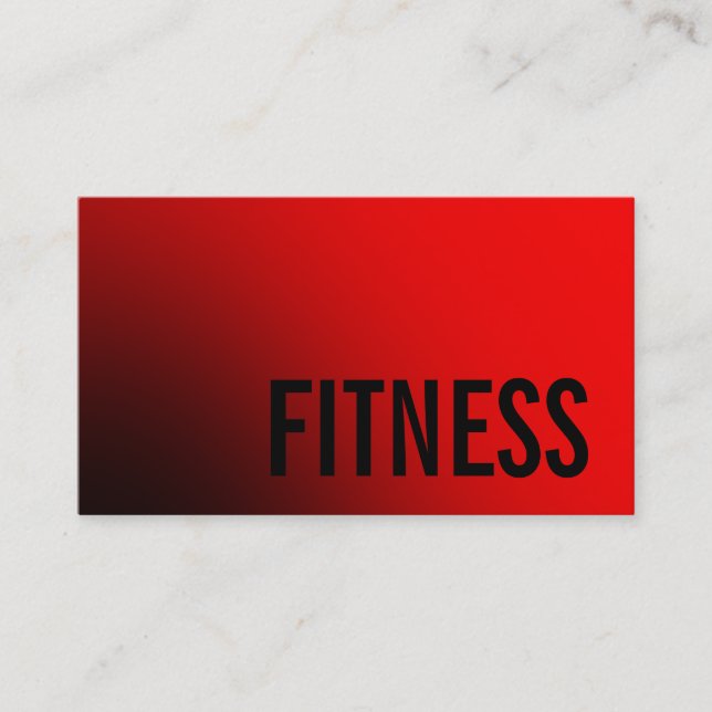 Carte De Visite Trendy Red Personal Fitness Trainer Sports (Devant)