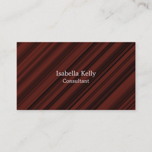 Carte De Visite Trendy rouge Brown couleur clair unique élégant (Devant)