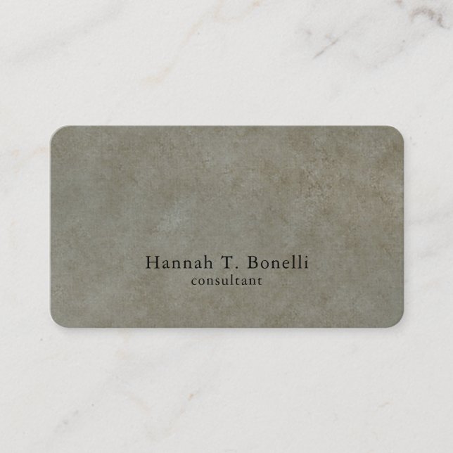 Carte De Visite Trendy Stone Grey Plat Créatif Moderne (Devant)