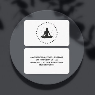 Carte De Visite Trendy Yoga Instructeur Professionnel Logo d'affai