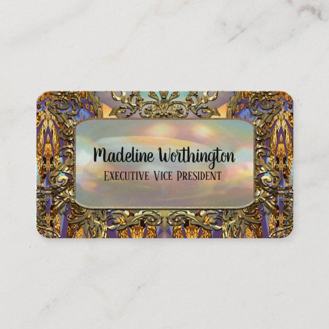 Carte De Visite Très orné Elegant Français Baroque Professionnel (Devant)