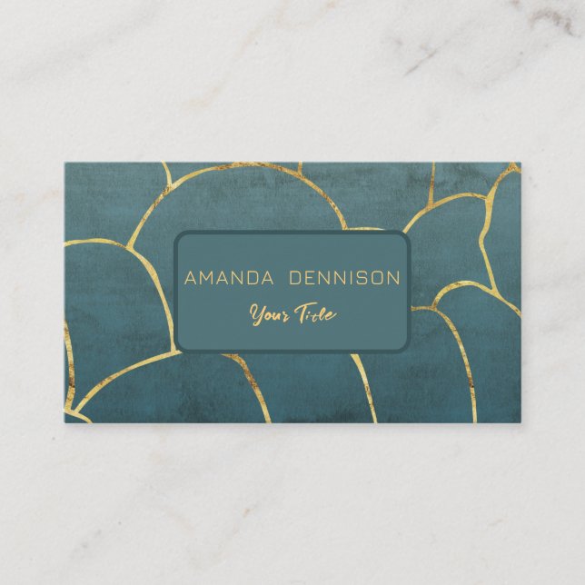 Carte De Visite Trésor Abstrait sous-marin Code QR (Devant)