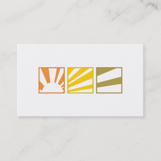 Carte De Visite Tri Carrés - coucher du soleil (Devant)