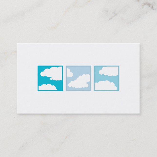 Carte De Visite Tri Carrés - nuages (Devant)