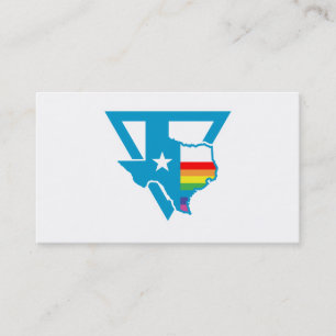 Carte De Visite triangle arc-en-ciel du texas