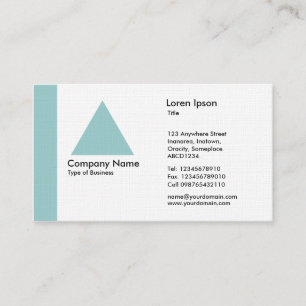 Carte De Visite Triangle bord - bleu clair