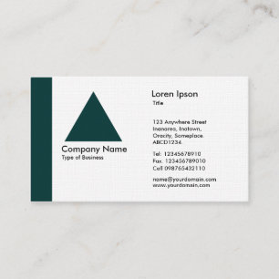 Carte De Visite Triangle bord - Vert foncé