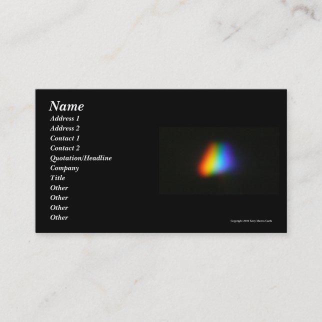 Carte De Visite Triangle d'arc-en-ciel (Devant)