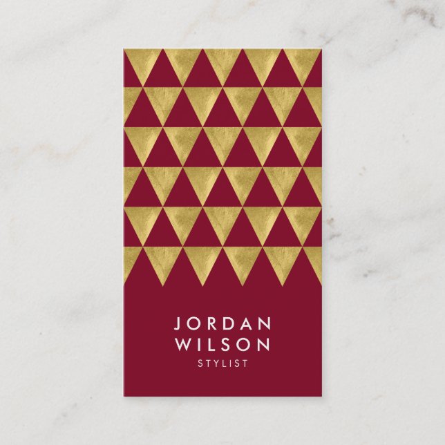Carte De Visite Triangle d'or de Bourgogne-Faux Vertical moderne (Devant)