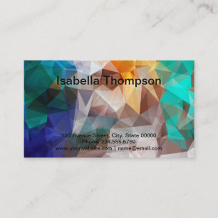 Carte De Visite Triangle géométrique polygonal personnalisé