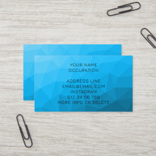 Carte De Visite Triangle motif de maillage géométrique dégradé cya