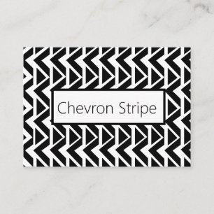 Carte De Visite Triangle noir et blanc Chevron Stripe