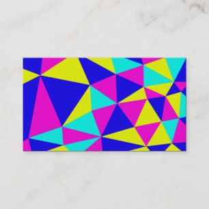 Carte De Visite Triangle style Delaunay Abstrait 03