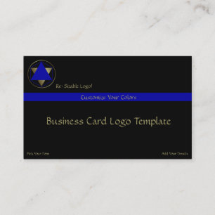 Carte De Visite Triangles Cercles - Reiki Triangles Blue Logo