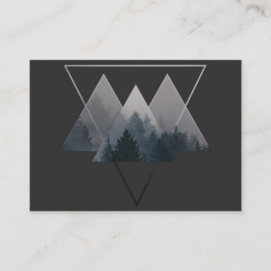 Carte De Visite Triangles de géométrie Forêt humide