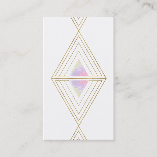 Carte De Visite Triangles géométriques d'or sacré de la géométrie (Devant)