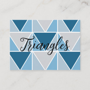 Carte De Visite Triangles géométriques gris bleu moderne