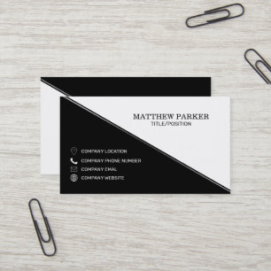 Carte De Visite Triangles noir et blanc