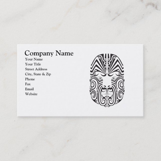 Carte de visite tribal de visage de tatouage (Devant)