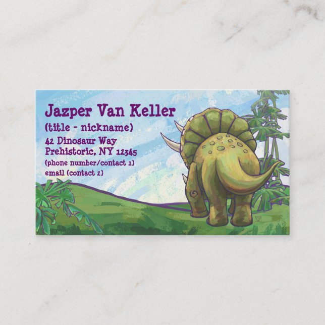 Carte De Visite Triceratops Cadeaux & Accessoires (Devant)