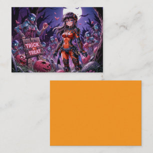 Carte De Visite Trick ou traiter Halloween Zombies distribuer le c