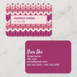 Carte De Visite Tricot Crochet