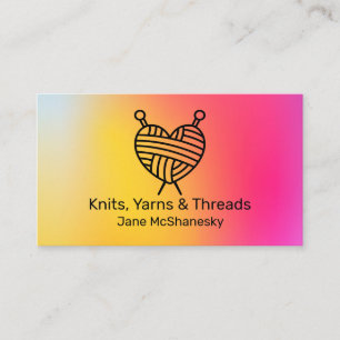 Carte De Visite Tricot Crochet Fil Main Spool artisanal