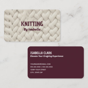 Carte De Visite Tricot de fils rustique