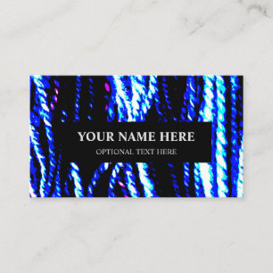 Carte De Visite Tricot Fil à main Texture Abstrait Bleu