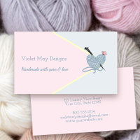 Tricot Pastel Rose Bleu artisanal ou artisanat