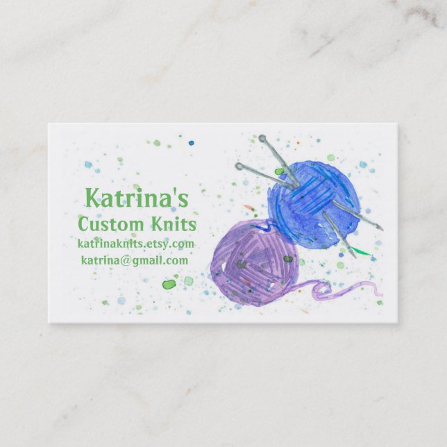 Carte De Visite Tricot Yarn (Devant)