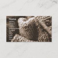 tricotage/carte de profil d'affaires photographie