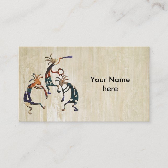 Carte De Visite Trio de musicien de KOKOPELLI + vos idées (Devant)