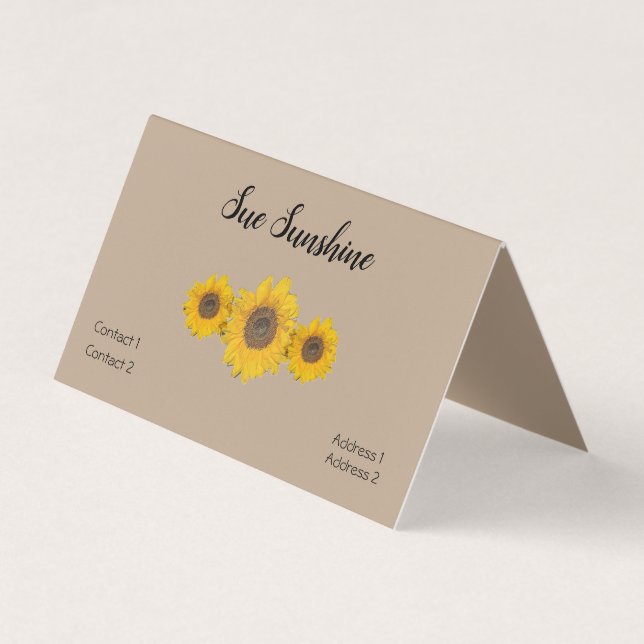 Carte De Visite Trio tournesol (Devant)