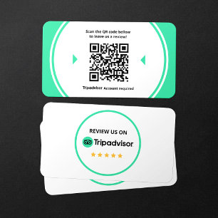 Carte De Visite Tripadvisor Avis Taux Entreprise 5 étoiles QR Code