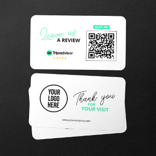 Carte De Visite Tripadvisor Reviews QR Code Business Review Link
