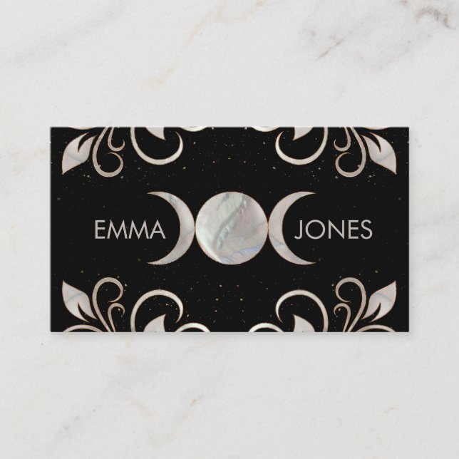 Carte De Visite Triple Moon - Triple Goddess Pearl Ornament (Devant)