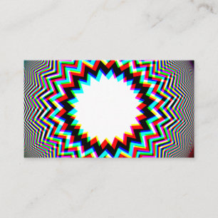 Carte de visite Trippy d'emblème de fleur