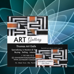 Carte De Visite Trippy Maze Motif, détaillant d'art