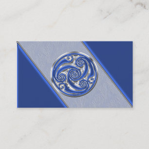 Carte De Visite Triskel argenté bleu