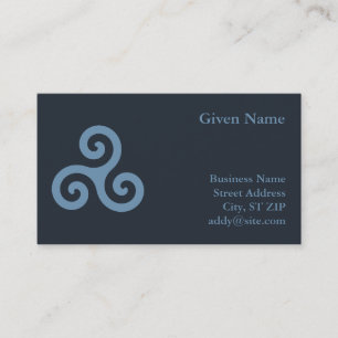 Carte De Visite Triskelion Bleu