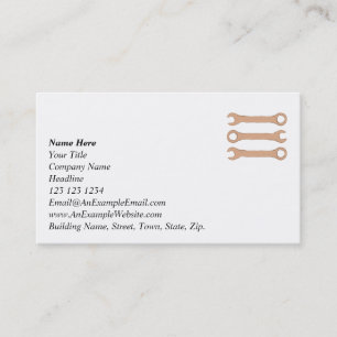 Carte De Visite Trois clés. Outils. Brown