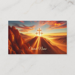Carte De Visite Trois croix dans le désert