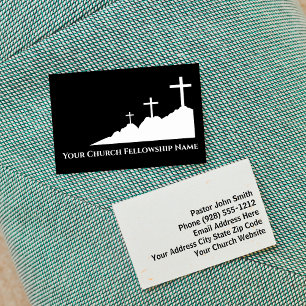 Carte De Visite Trois Croix sur Mound Logo2 Pasteur de l'église