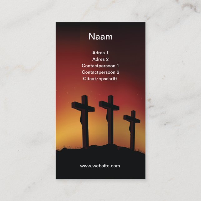 Carte De Visite Trois crosses (Devant)