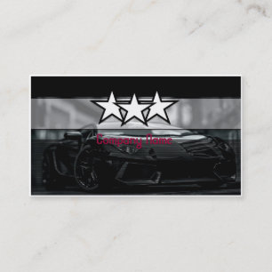Carte De Visite Trois étoiles en noir arrière - plan Super CAR