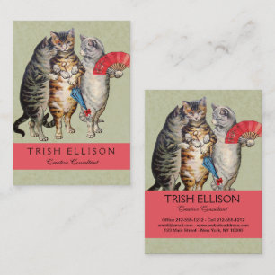 Carte De Visite Trois Petits Chatons Illustration de Mère l'Oie