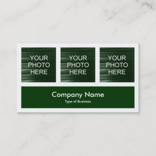 Carte De Visite Trois photos plus un - Vert foncé